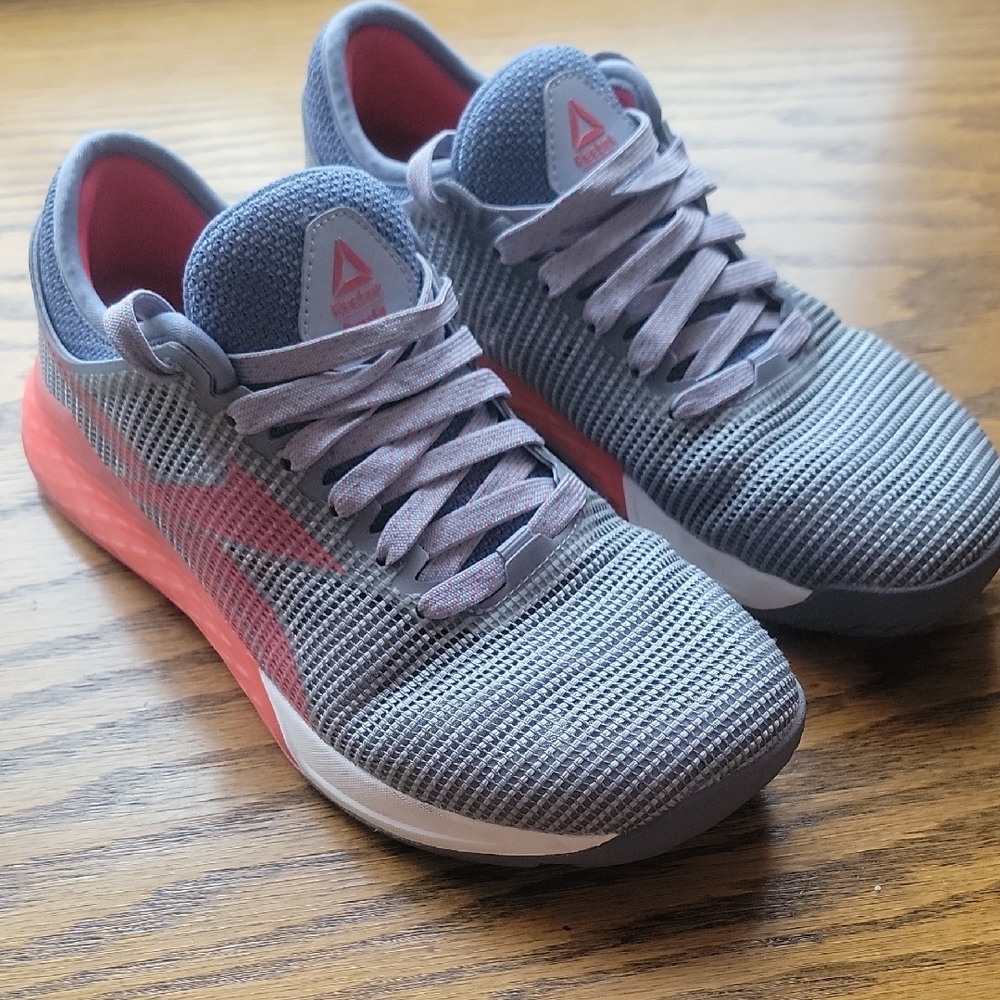 Reebok Gray and Pink Athletic Shoes
